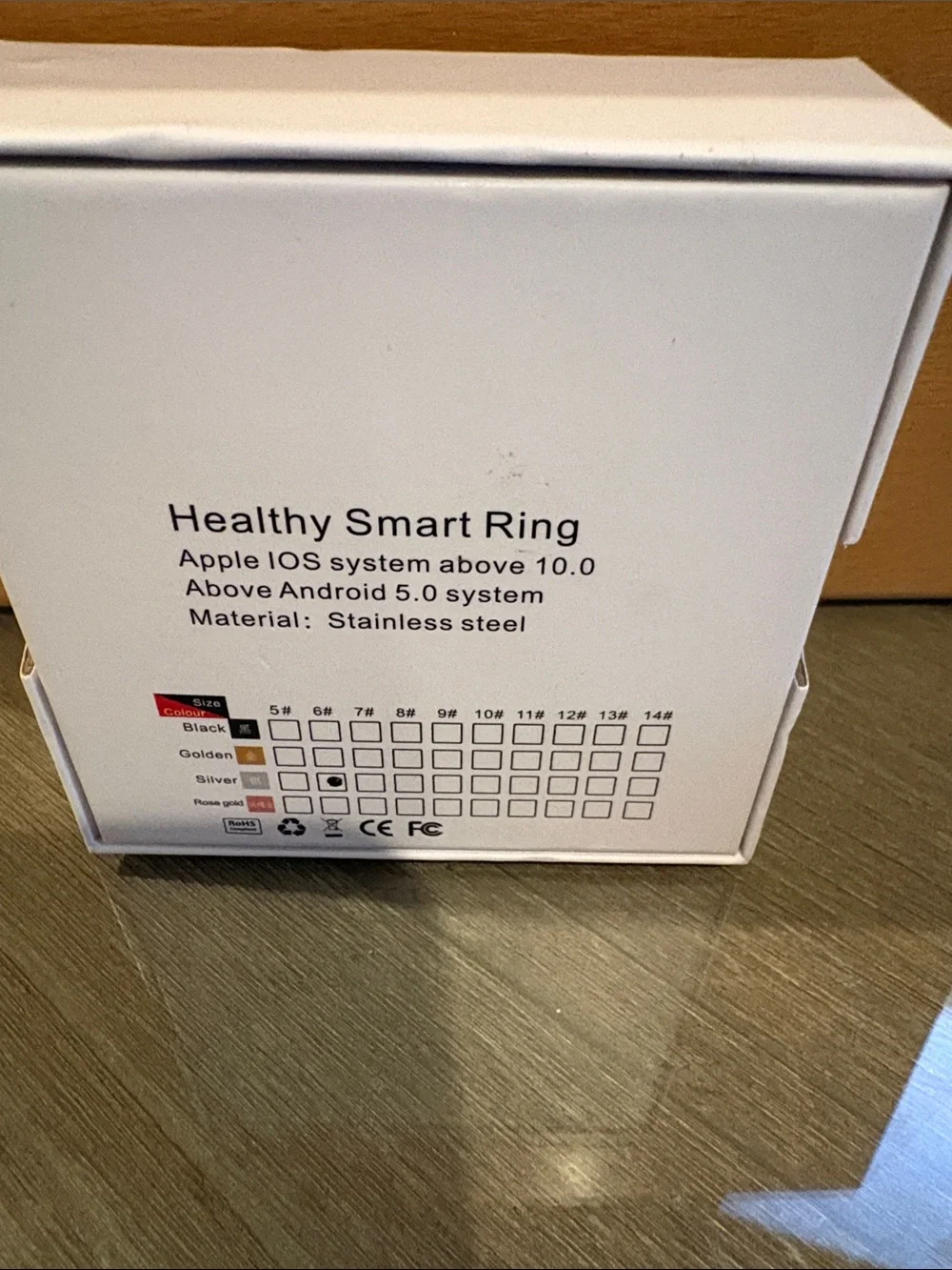Silver Smart Ring with Charging Case - Smart Ring